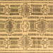 Square Abstract Brown Modern Rug, abs4759brn