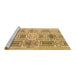 Sideview of Machine Washable Abstract Brown Modern Rug, wshabs4759brn