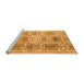 Sideview of Machine Washable Abstract Orange Modern Area Rugs, wshabs4759org