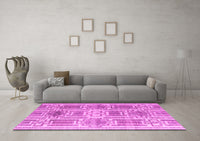 Machine Washable Abstract Pink Modern Rug, wshabs4759pnk