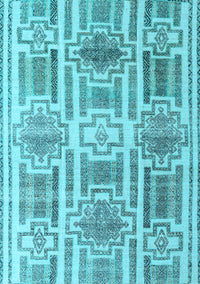 Abstract Light Blue Modern Rug, abs4759lblu