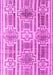 Machine Washable Abstract Pink Modern Rug, wshabs4759pnk