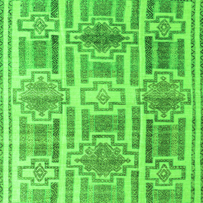 Square Machine Washable Abstract Green Modern Area Rugs, wshabs4759grn