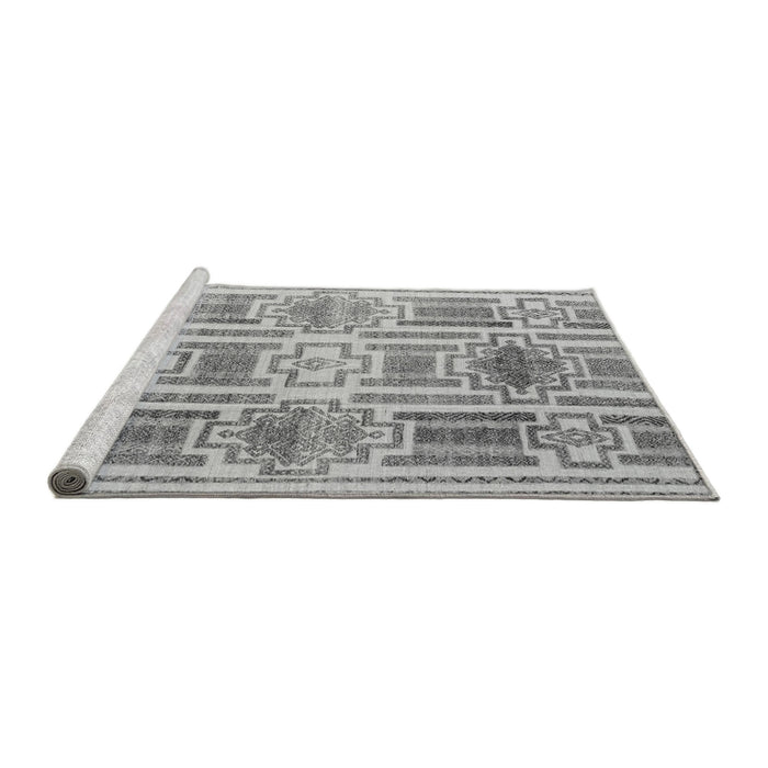 Sideview of Machine Washable Abstract Gray Modern Rug, wshabs4759gry