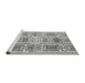 Sideview of Machine Washable Abstract Gray Modern Rug, wshabs4759gry