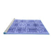 Sideview of Machine Washable Abstract Blue Modern Rug, wshabs4759blu