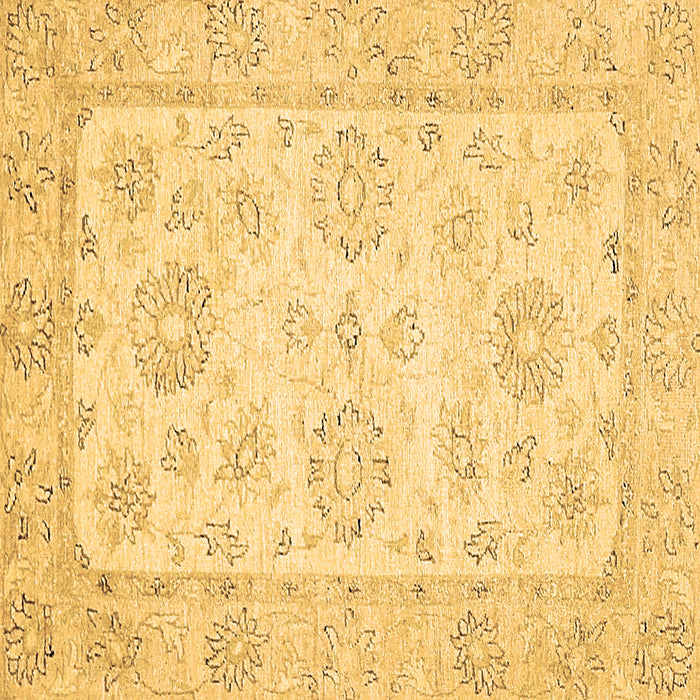 Square Machine Washable Oriental Brown Traditional Rug, wshabs475brn