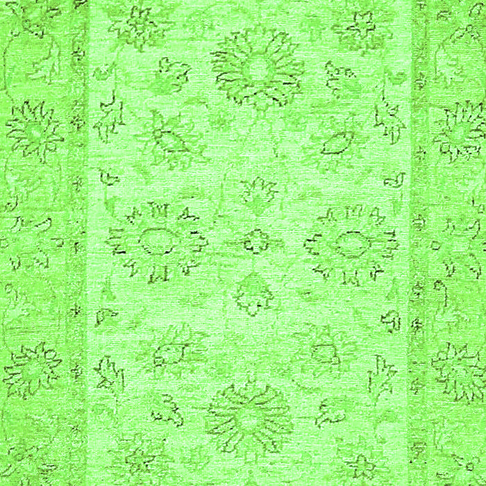 Machine Washable Oriental Green Traditional Area Rugs, wshabs475grn
