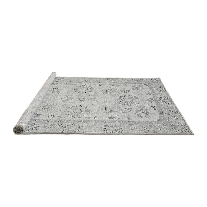 Sideview of Machine Washable Oriental Gray Traditional Rug, wshabs475gry