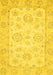 Machine Washable Oriental Yellow Traditional Rug, wshabs475yw