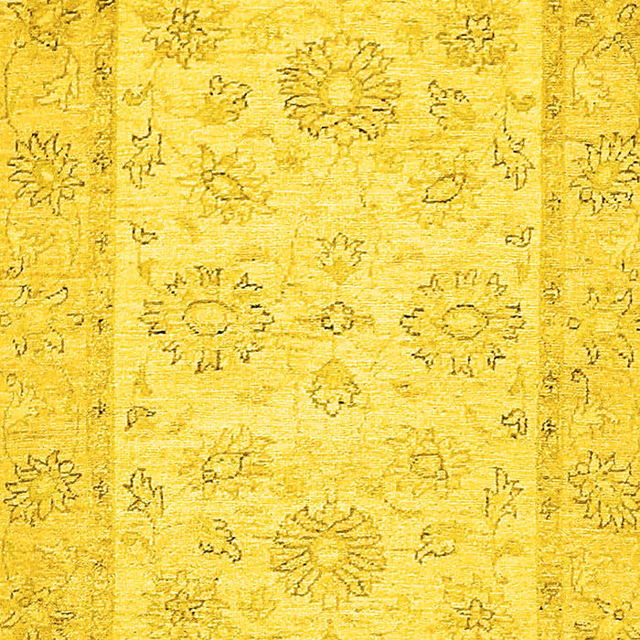 Machine Washable Oriental Yellow Traditional Rug, wshabs475yw