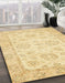 Machine Washable Abstract Orange Rug in a Family Room, wshabs475