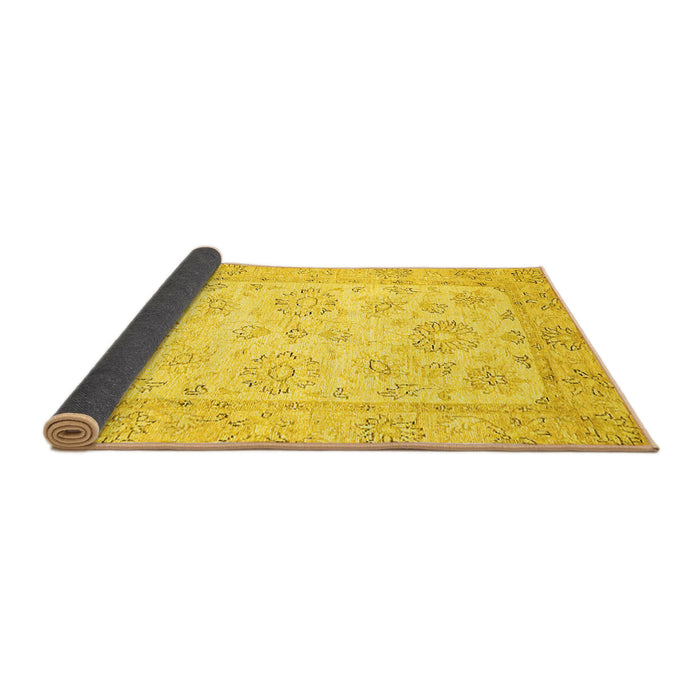 Sideview of Oriental Yellow Traditional Rug, abs475yw
