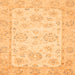 Square Oriental Orange Traditional Rug, abs475org