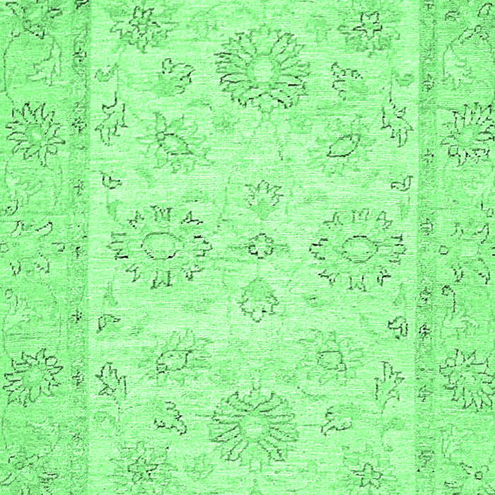 Machine Washable Oriental Emerald Green Traditional Area Rugs, wshabs475emgrn