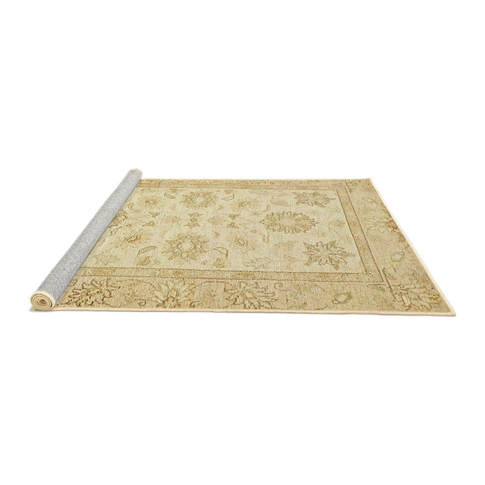 Sideview of Machine Washable Abstract Sun Yellow Rug, wshabs476