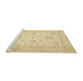 Sideview of Machine Washable Abstract Sun Yellow Rug, wshabs476