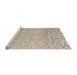 Sideview of Machine Washable Abstract Camel Brown Rug, wshabs4760