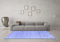 Machine Washable Abstract Blue Modern Rug, wshabs4760blu