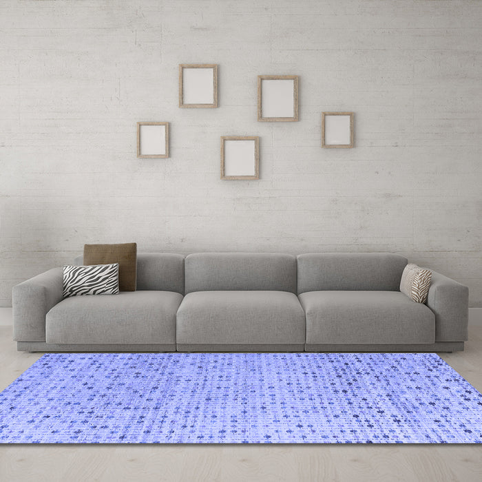 Machine Washable Abstract Blue Modern Rug in a Living Room, wshabs4760blu