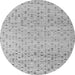 Round Machine Washable Abstract Gray Modern Rug, wshabs4760gry