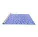 Sideview of Machine Washable Abstract Blue Modern Rug, wshabs4760blu