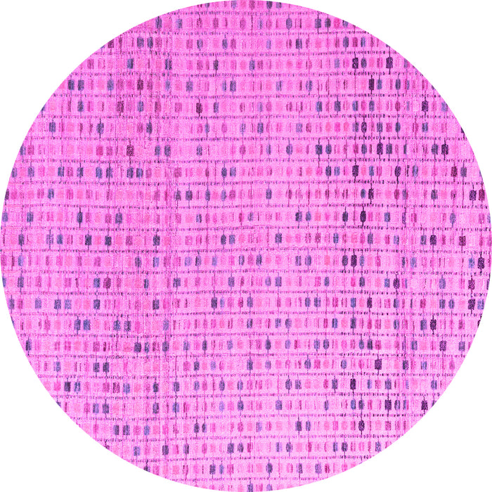 Round Abstract Pink Modern Rug, abs4760pnk