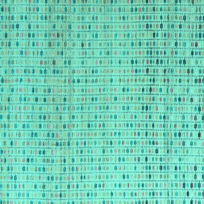 Square Machine Washable Abstract Turquoise Modern Area Rugs, wshabs4760turq