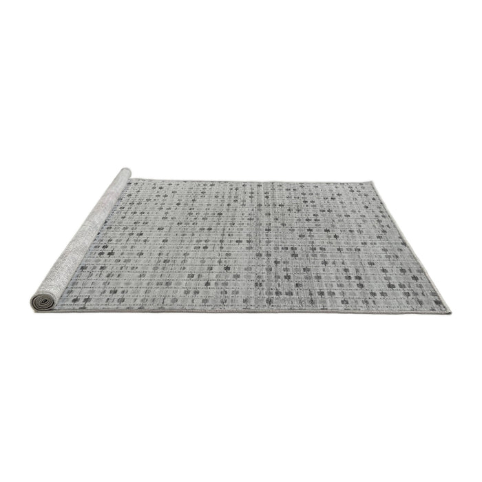 Sideview of Machine Washable Abstract Gray Modern Rug, wshabs4760gry