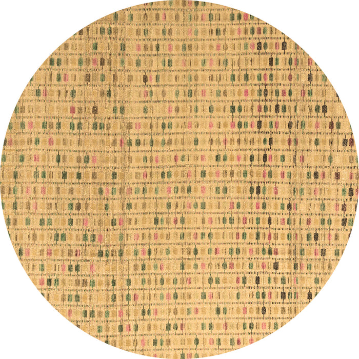 Round Abstract Brown Modern Rug, abs4760brn