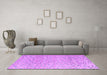 Machine Washable Abstract Purple Modern Area Rugs in a Living Room, wshabs4760pur