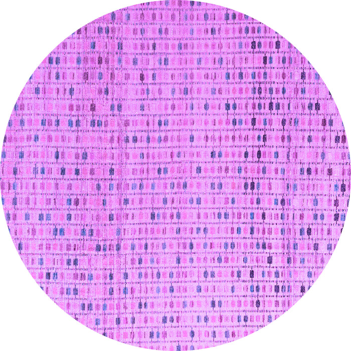 Round Machine Washable Abstract Purple Modern Area Rugs, wshabs4760pur