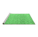 Sideview of Machine Washable Abstract Emerald Green Modern Area Rugs, wshabs4760emgrn