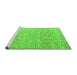 Sideview of Machine Washable Abstract Green Modern Area Rugs, wshabs4760grn