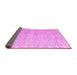 Sideview of Abstract Pink Modern Rug, abs4761pnk