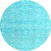 Round Machine Washable Abstract Light Blue Modern Rug, wshabs4761lblu