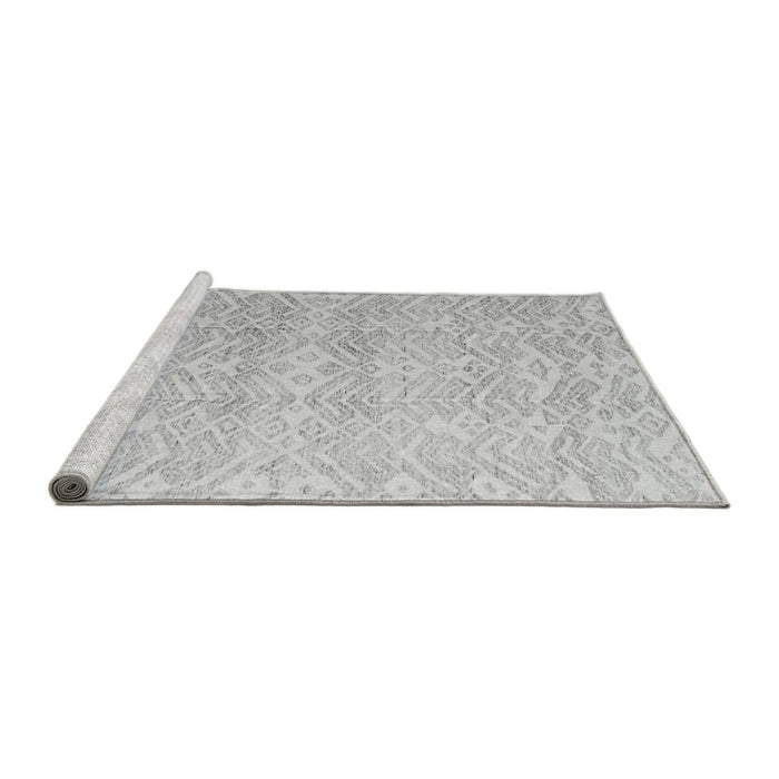 Sideview of Machine Washable Abstract Gray Modern Rug, wshabs4761gry