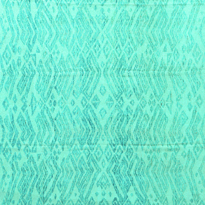 Square Machine Washable Abstract Turquoise Modern Area Rugs, wshabs4761turq