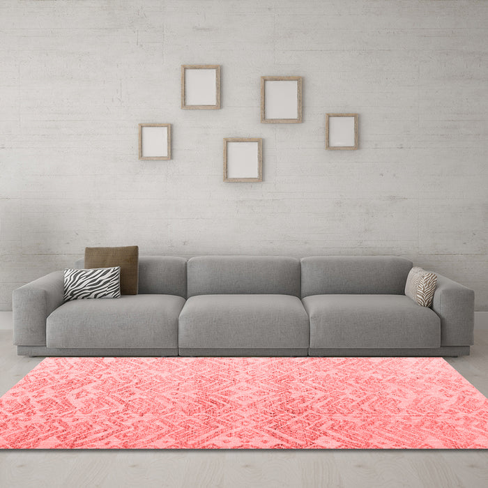 Modern Red Washable Rugs