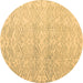 Round Abstract Brown Modern Rug, abs4761brn