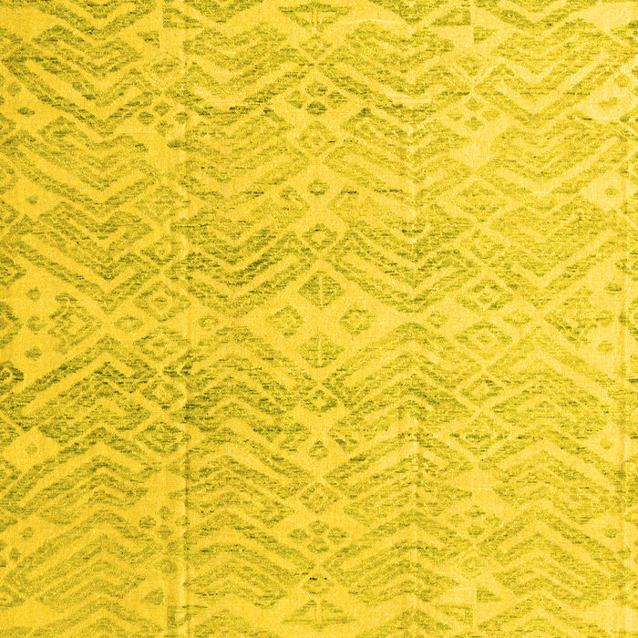 Machine Washable Abstract Yellow Modern Rug, wshabs4761yw