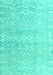 Machine Washable Abstract Turquoise Modern Area Rugs, wshabs4761turq