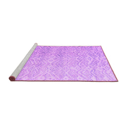 Sideview of Machine Washable Abstract Purple Modern Area Rugs, wshabs4761pur