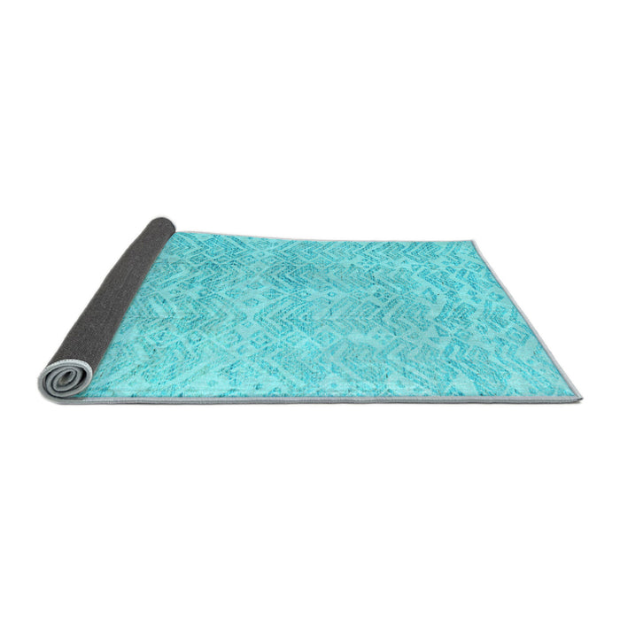 Sideview of Abstract Light Blue Modern Rug, abs4761lblu