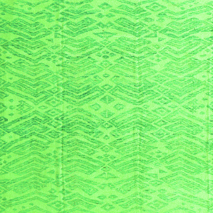 Square Machine Washable Abstract Green Modern Area Rugs, wshabs4761grn