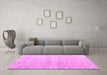 Machine Washable Abstract Pink Modern Rug in a Living Room, wshabs4761pnk