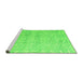 Sideview of Machine Washable Abstract Green Modern Area Rugs, wshabs4761grn