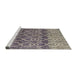 Sideview of Machine Washable Abstract Sage Green Rug, wshabs4762