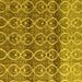 Square Abstract Yellow Modern Rug, abs4762yw