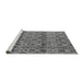 Sideview of Machine Washable Abstract Gray Modern Rug, wshabs4762gry